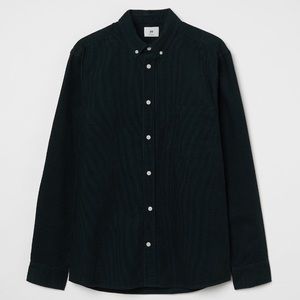 [BUNDLE 2/$15]  H&M Regular Fit Denim Forest Green Shirt